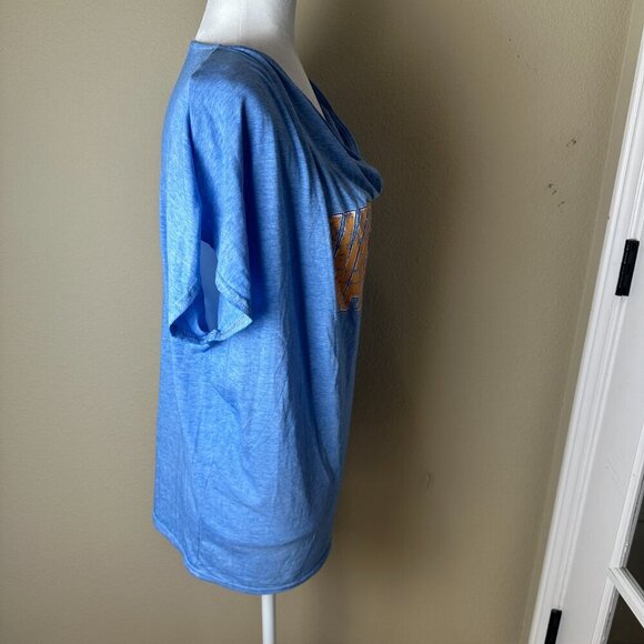 New NWT Golden State Warriors NBA Drape Neck Top T Shirt Size Small - Picture 7 of 9